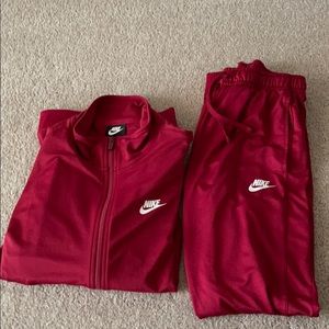 Nike red track suit